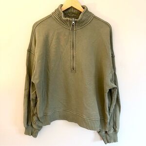 Aerie Sage Green Knit Pullover